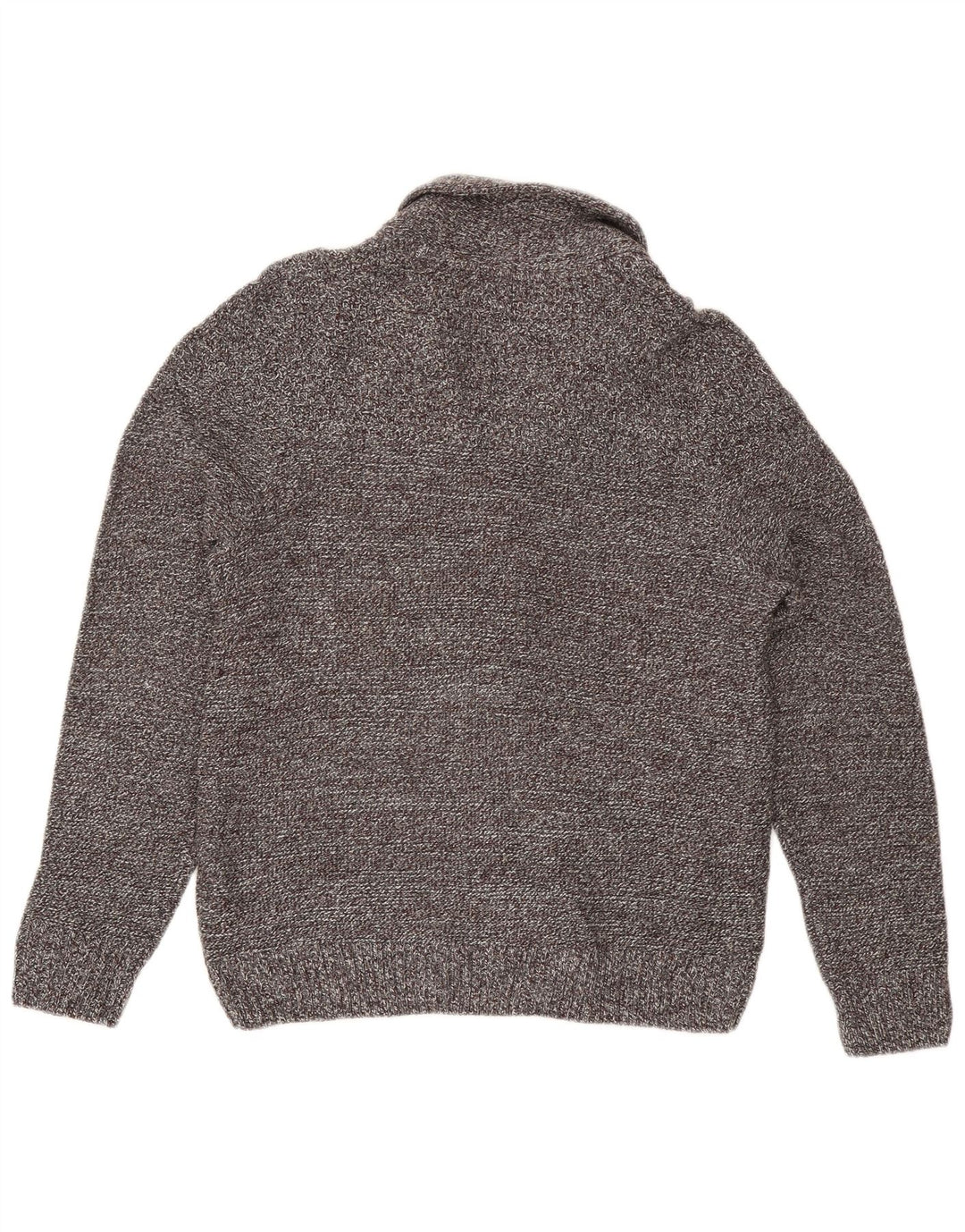 Marks & Spencer Pull Cardigan pour Homme Grand Acrylique Moucheté Gris