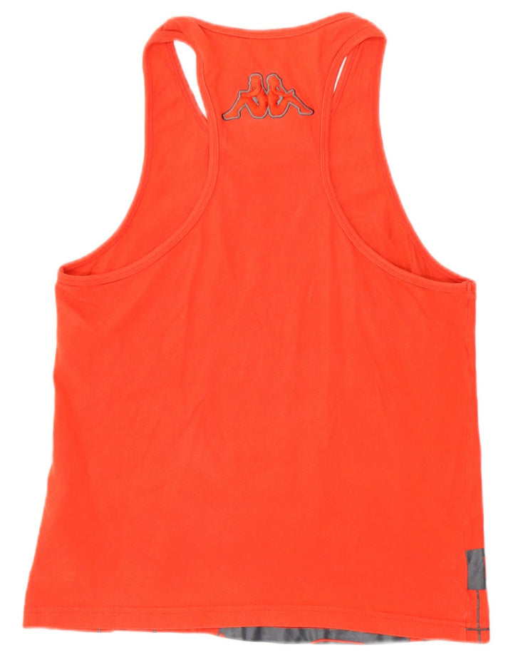 Kappa Débardeur Graphique Femme UK 12 Coton Rouge Moyen