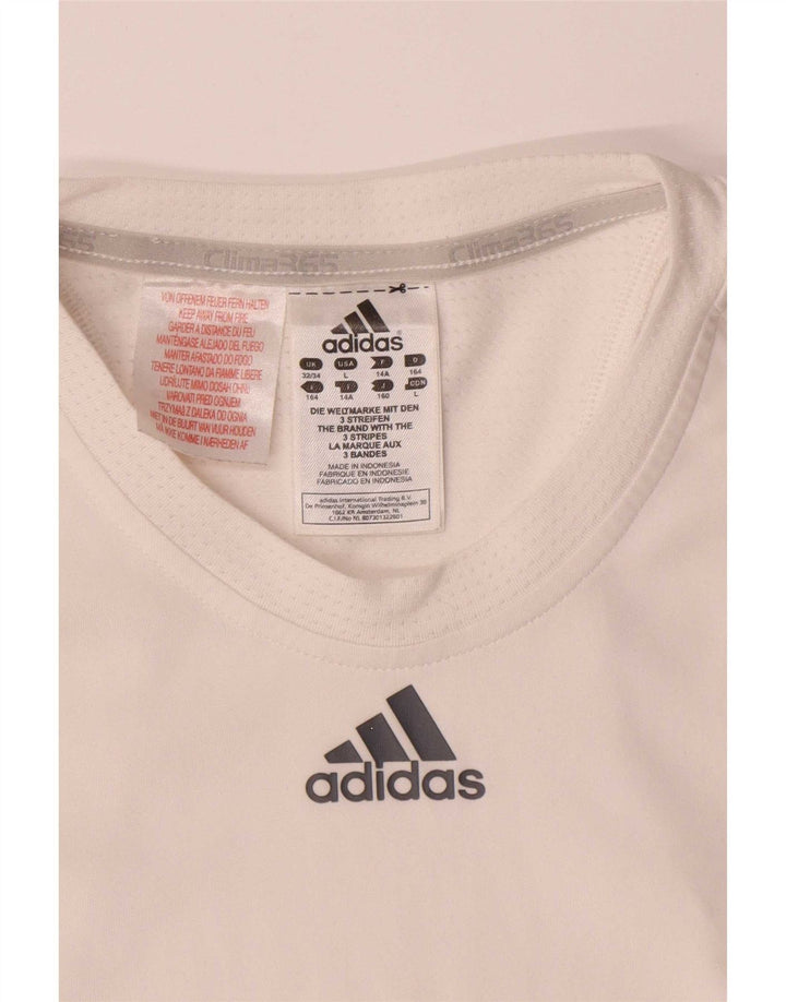 Adidas Garçon Climacool T-Shirt Top 13-14 ans Blanc Colorblock Polyester