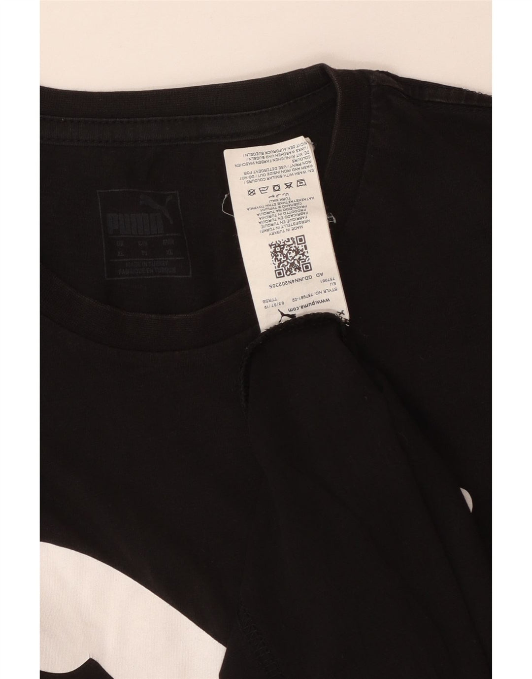 PUMA T-Shirt Graphique Homme XL Noir Coton