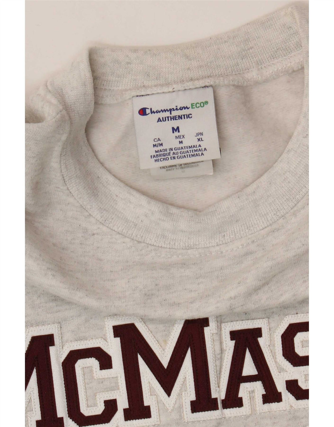 Champion Sweat-Shirt Graphique Homme Gris Moyen Coton