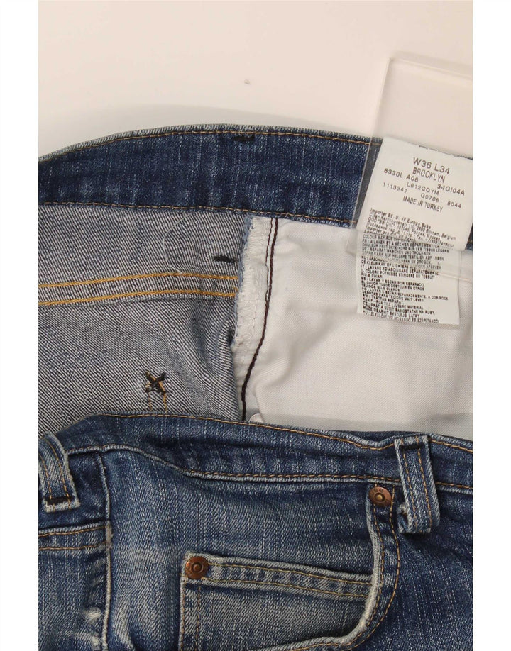 Lee Jean Droit Brooklyn Homme W36 L34 Bleu Coton