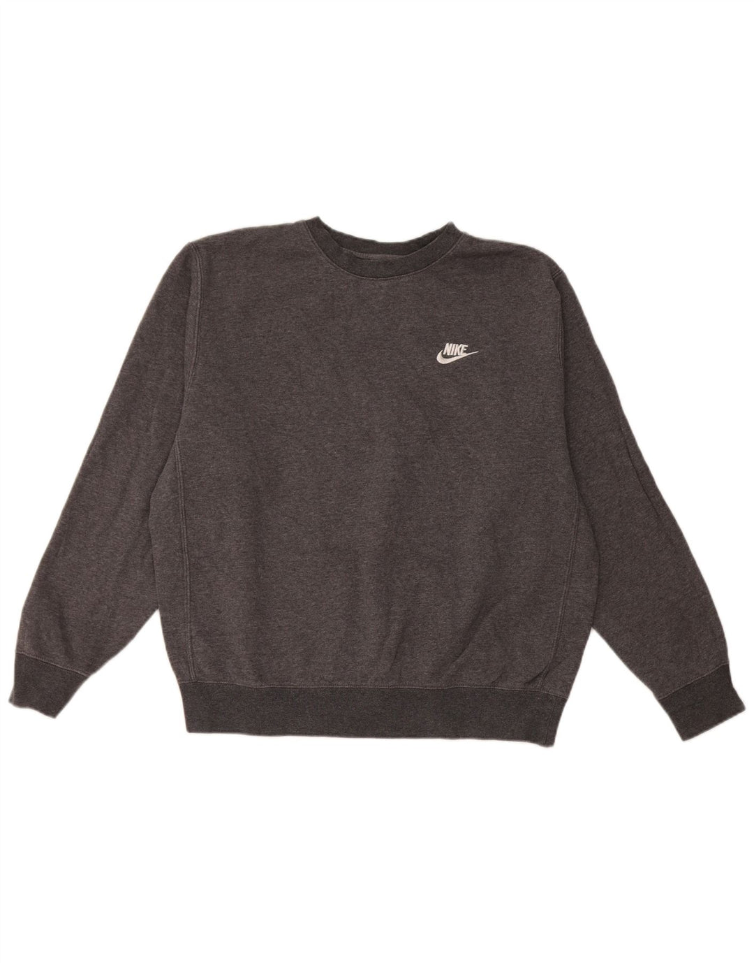 Nike Sweat-shirt surdimensionné pour femme UK 14 Gris moyen Coton