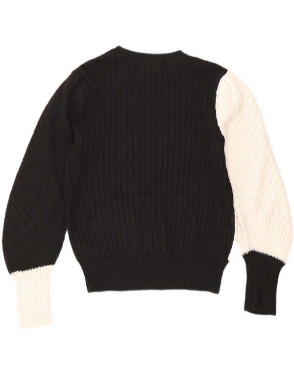 Marks & Spencer Pull à col rond pour femme UK 12 Noir moyen