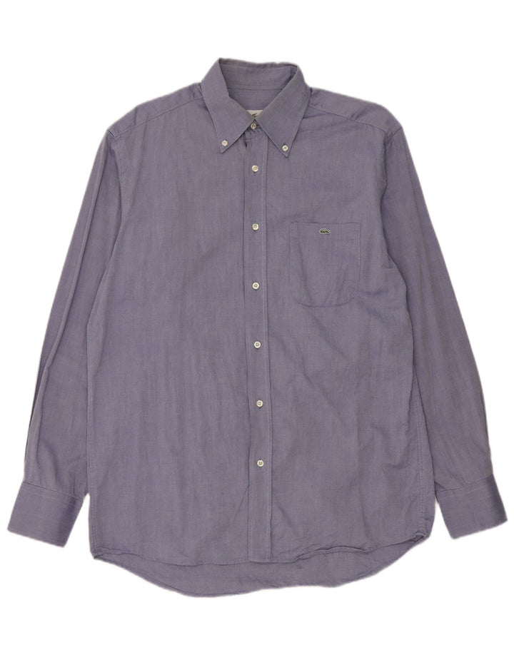 Lacoste Chemise Homme Taille 40 Coton Bleu Moyen