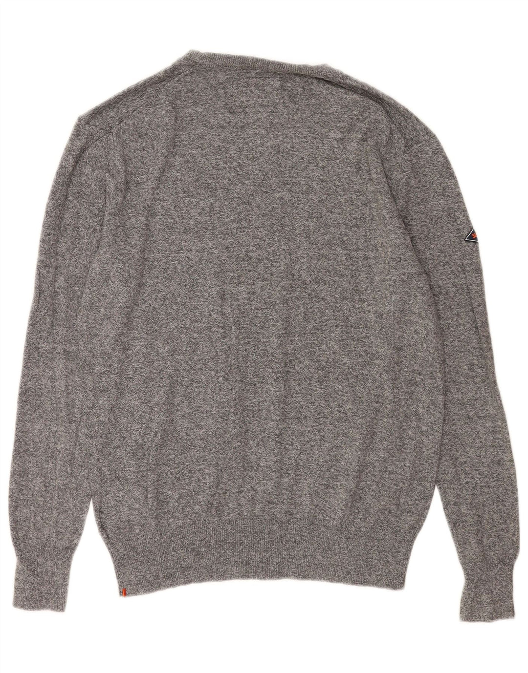 Superdry Pull Col Bateau Homme Gris Moyen Coton