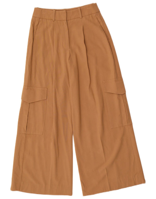 MARKS & SPENCER Pantalon cargo taille haute pour femme UK 6 XS W24 L27 Beige