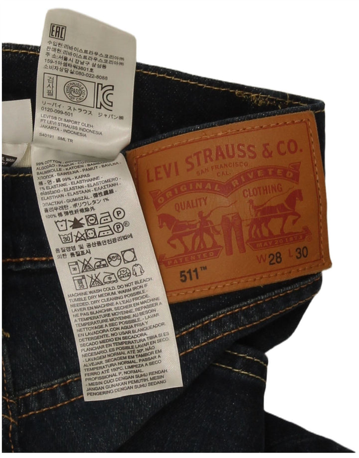 Levi's Jean Slim 511 Homme W28 L30 Bleu Marine Coton
