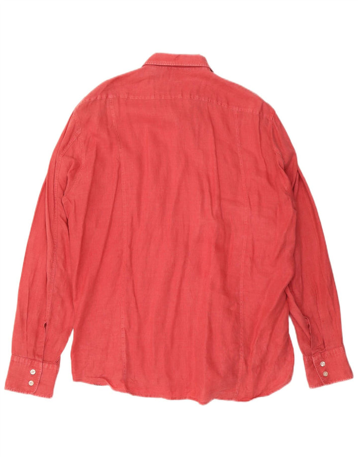 Hugo Boss Chemise Slim Fit XL Lin Rouge