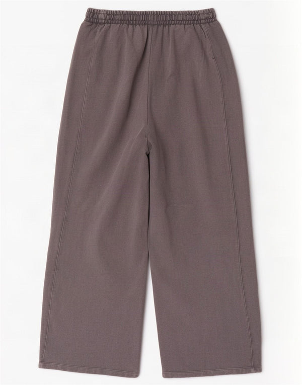 Zara Femme Pantalon De Survêtement À Jambes Larges Grand Coton Gris