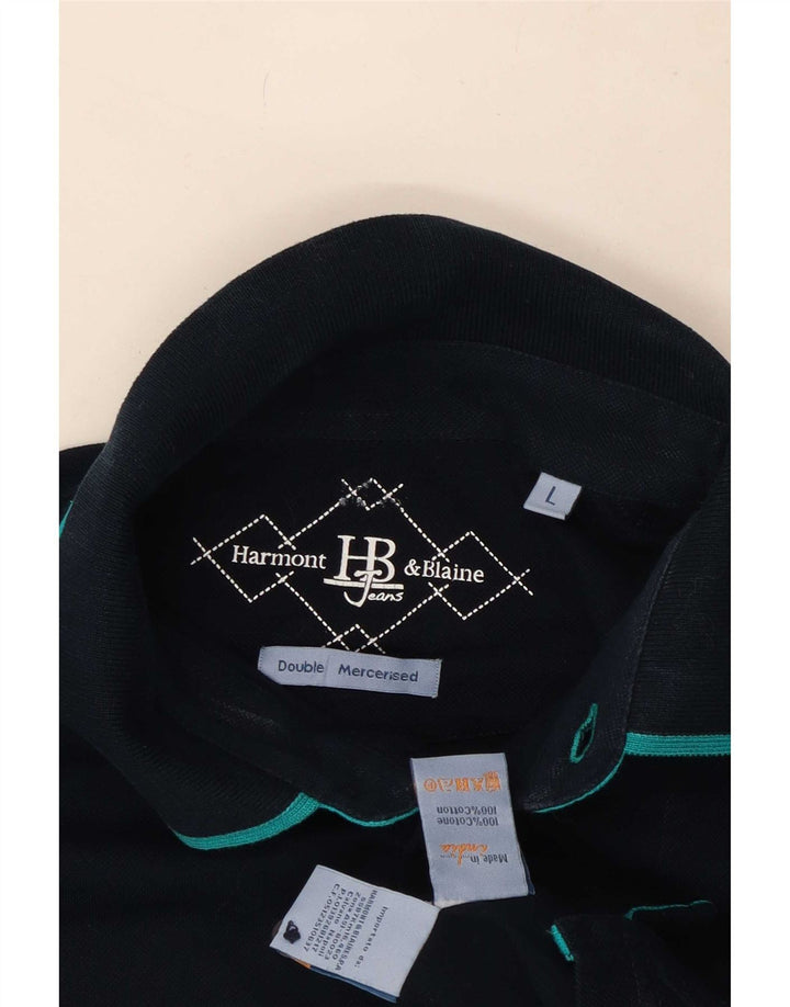 Harmont & Blaine Polo Homme Grand Bleu Marine Coton