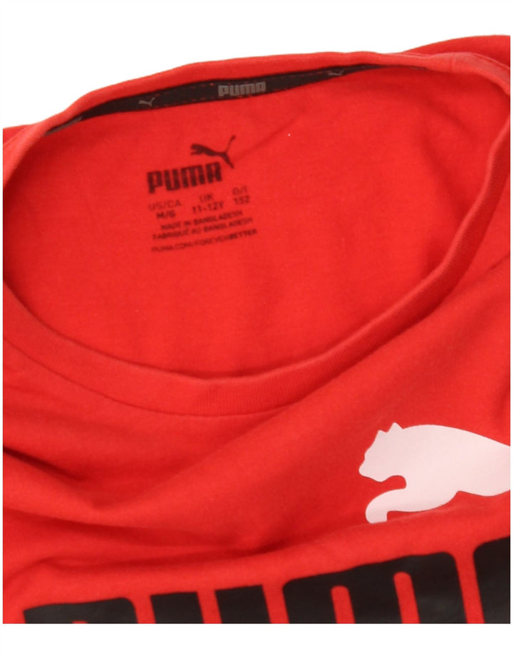 PUMA T-Shirt Graphique Fille 11-12 ans Rouge
