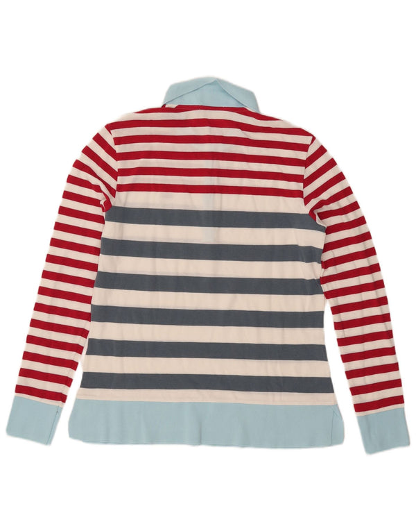 Lacoste Polo à manches longues pour femme Taille 44 Grand rayé multicolore