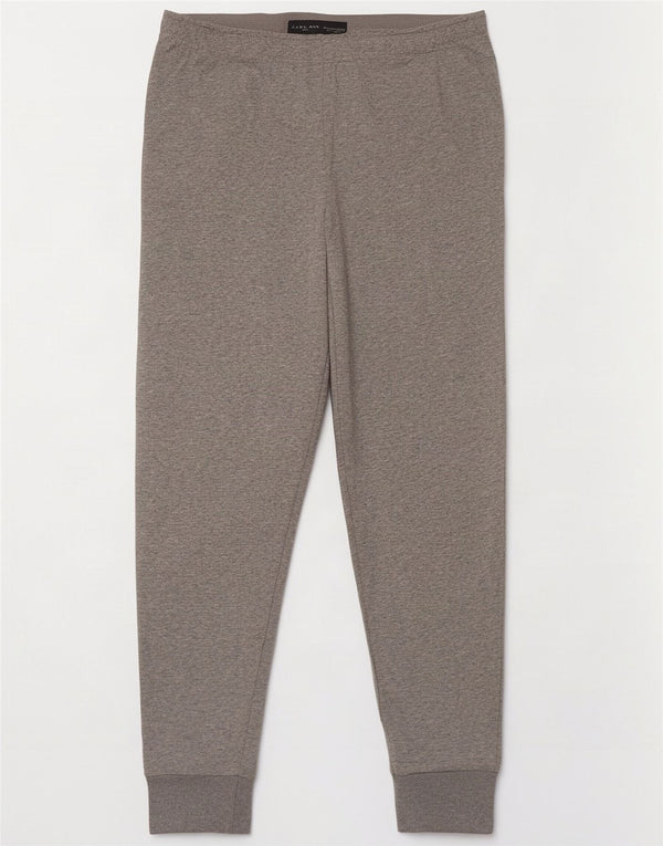 Zara Pantalon De Survêtement Homme Joggers Large Gris Moucheté Coton