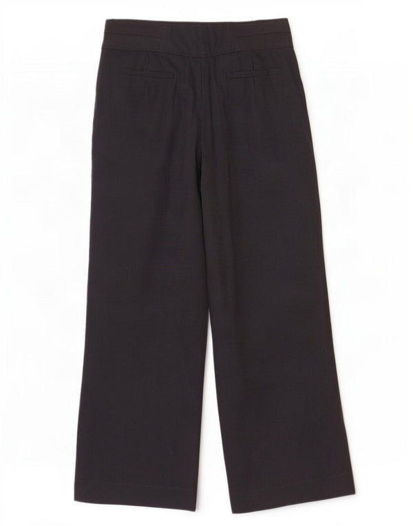 Reiss Pantalon de costume large pour femme UK 10 Small W30 L29 Bleu marine à fines rayures