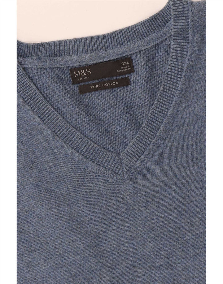 Marks & Spencer Débardeur pour homme en coton bleu 2XL