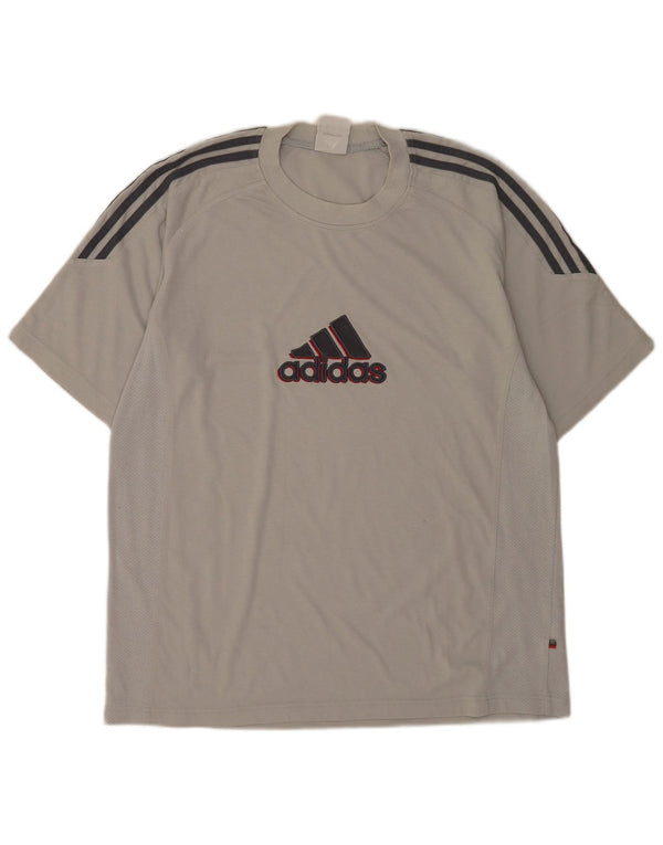Adidas T-shirt graphique pour homme UK 42/44 Large Gris Coton