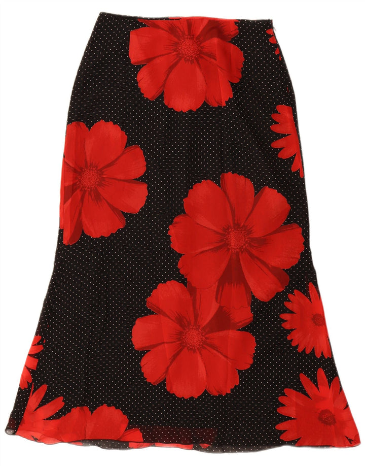 S.Oliver Jupe Maxi Femme EU 38 Moyen W30 Viscose Florale Noire