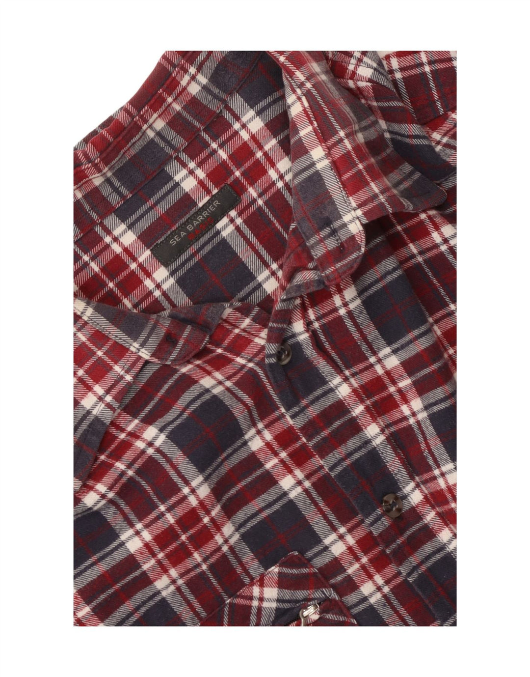 Sea Barrier Chemise Flanelle Homme Carreaux Rouge Moyen
