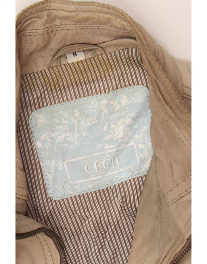 Cecil Veste en cuir pour femme UK 12 Marron moyen