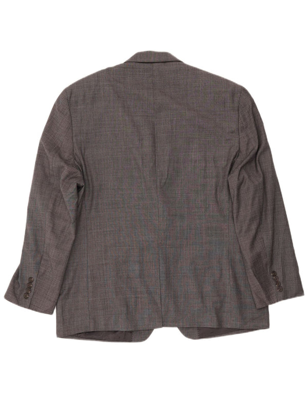 CHAPS Veste Blazer 2 Boutons Homme UK 44 2XL Gris Laine