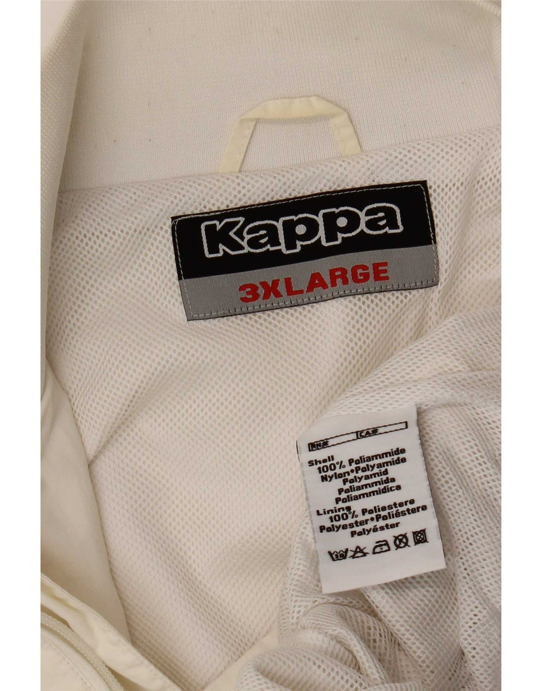 Kappa Veste Bomber Homme UK 46 3XL Blanc Polyamide