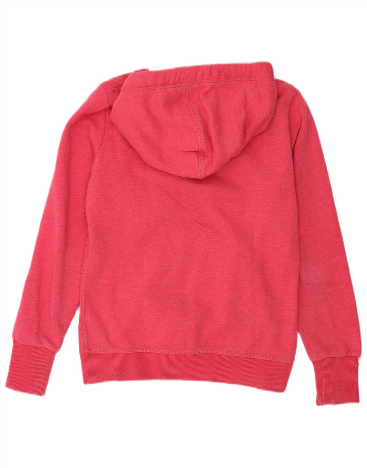 Superdry Pull à capuche zippé pour femme UK 14 Polyester rose moyen