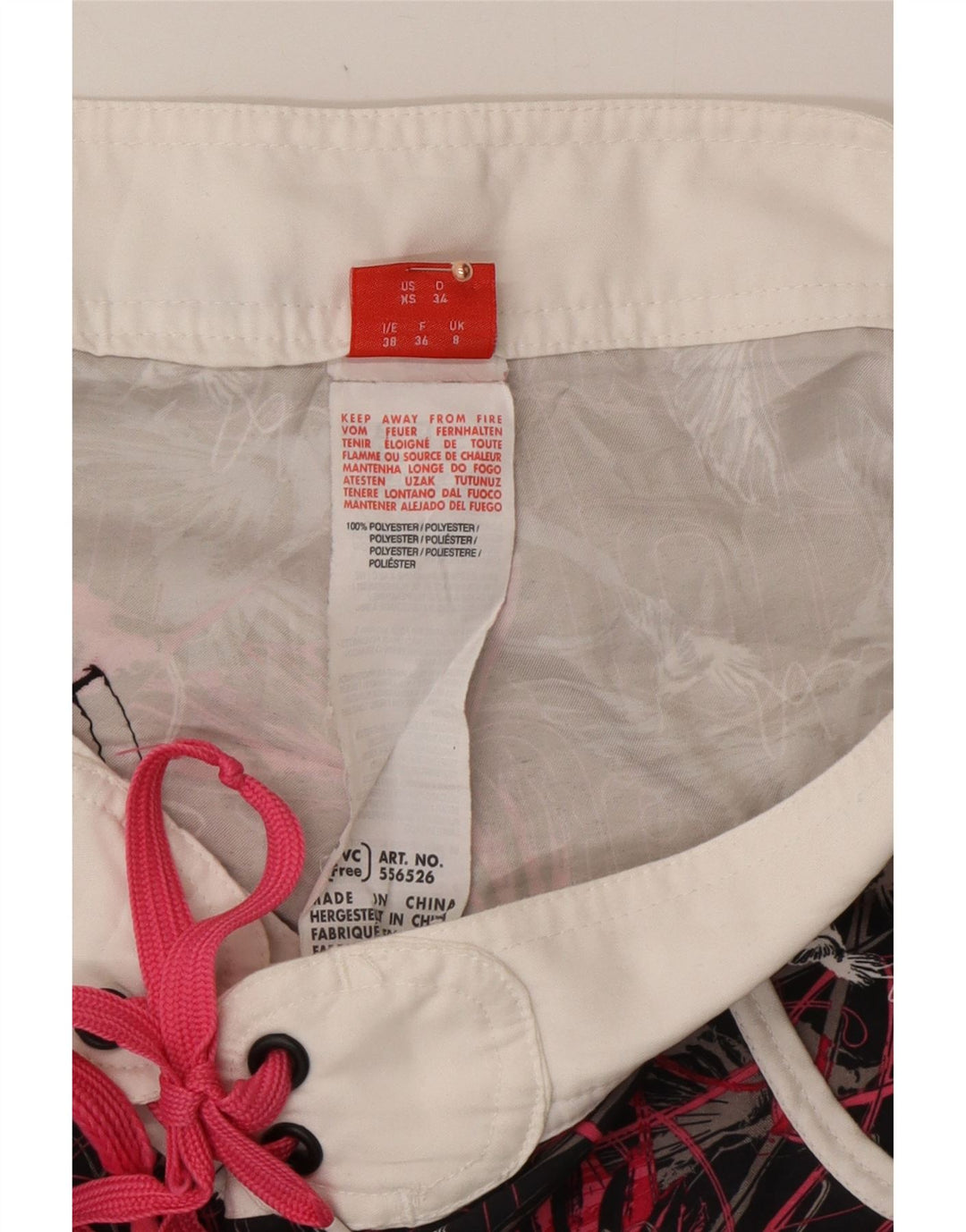 PUMA Short de bain à motif abstrait pour femme UK 8 Small Multicolore