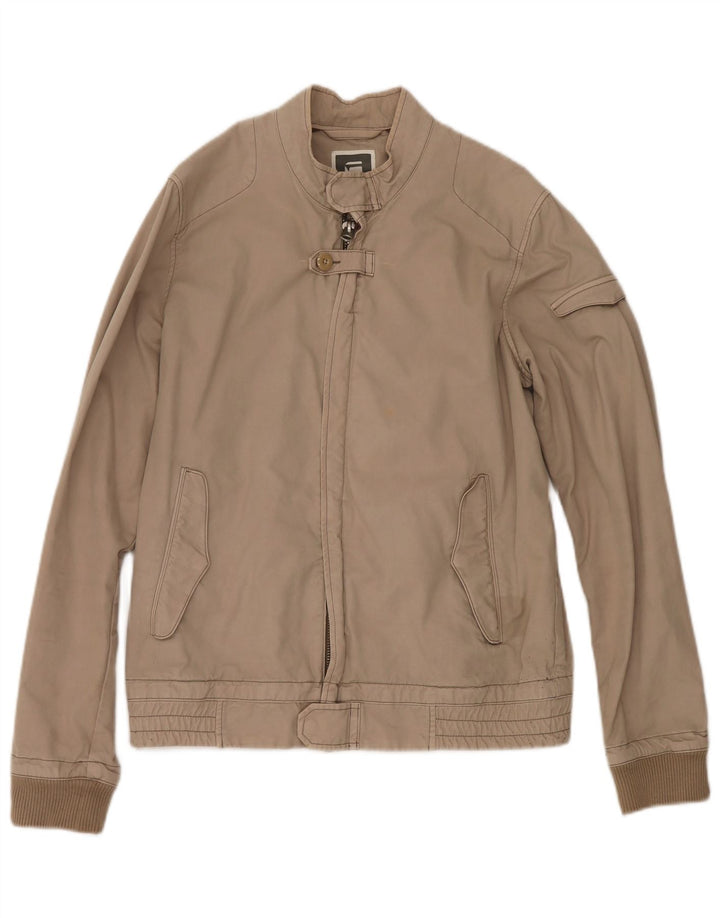 G-Star Veste Bomber Homme UK 40 Large Beige Coton