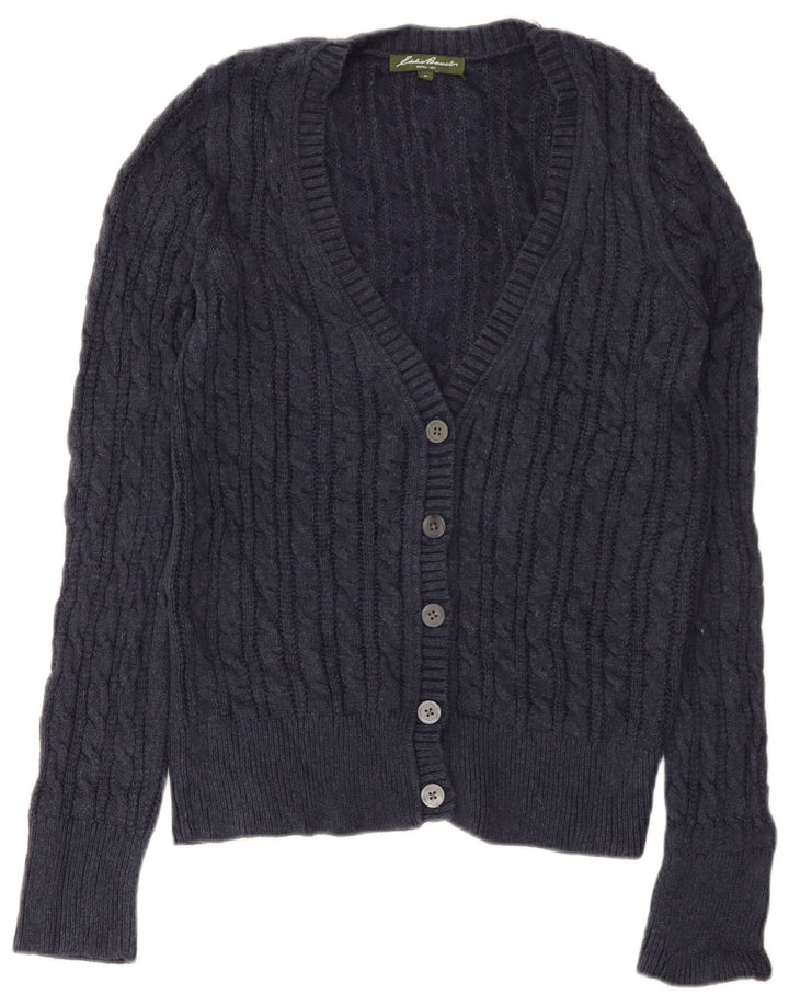Eddie Bauer Cardigan pour femme en coton bleu marine moyen UK 12