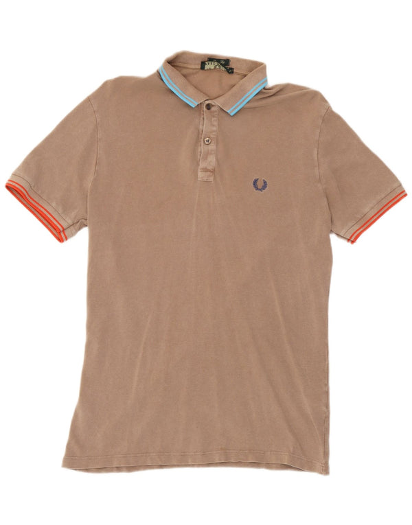 Fred Perry Polo Slim Fit Homme Marron Moyen Coton