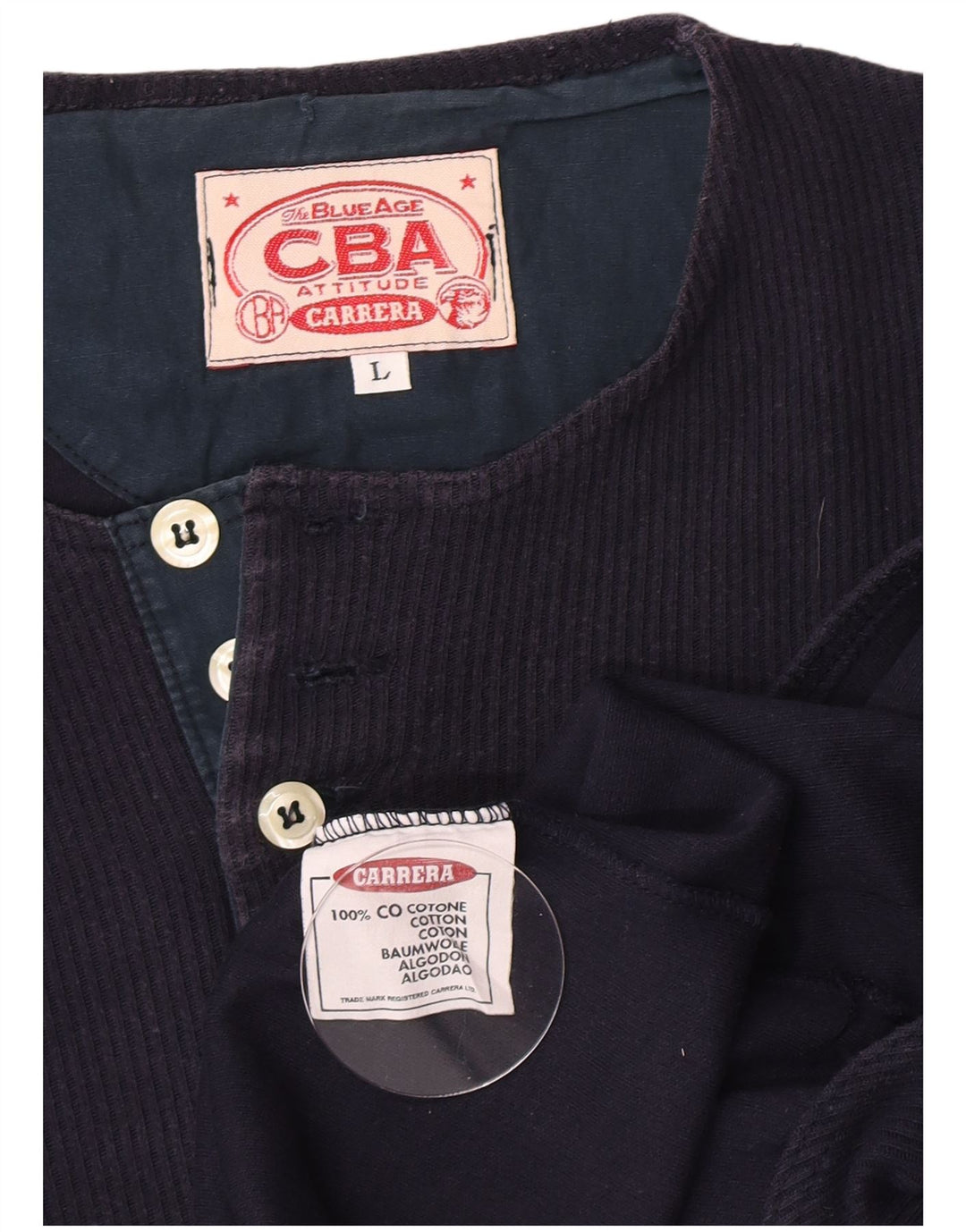 Carrera Homme Top Manches Longues Large Bleu Marine Coton