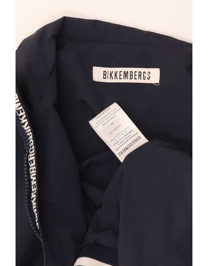 Bikkembergs Blouson Bomber Garçon 9-10 Ans Bleu Marine Colorblock Polyester
