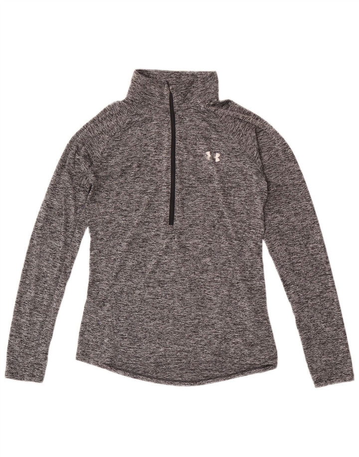 Under Armour Haut de Survêtement Heat Gear Pullover Homme Gris Moucheté