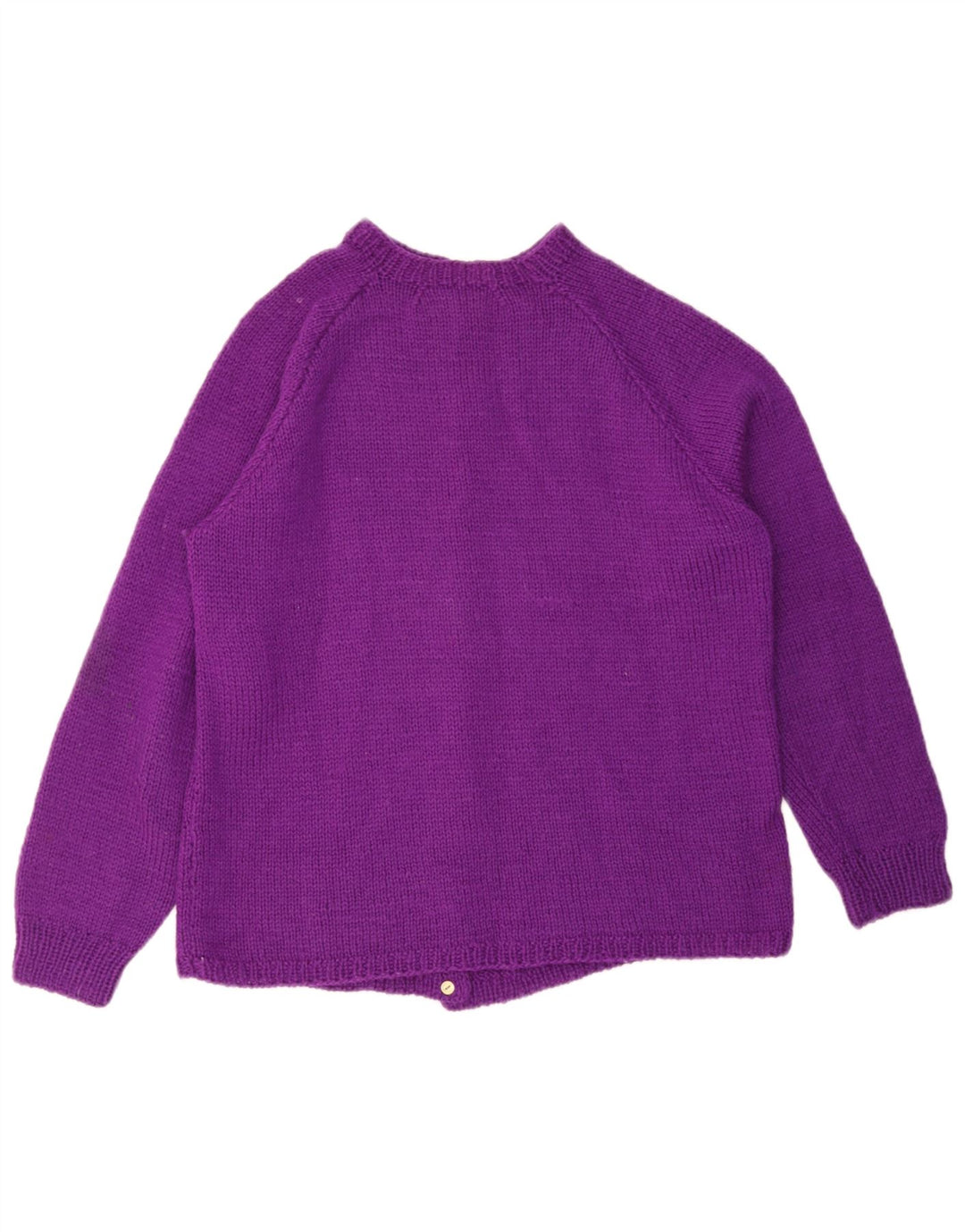 vintage Femme Cardigan Pull UK 14 Moyen Violet