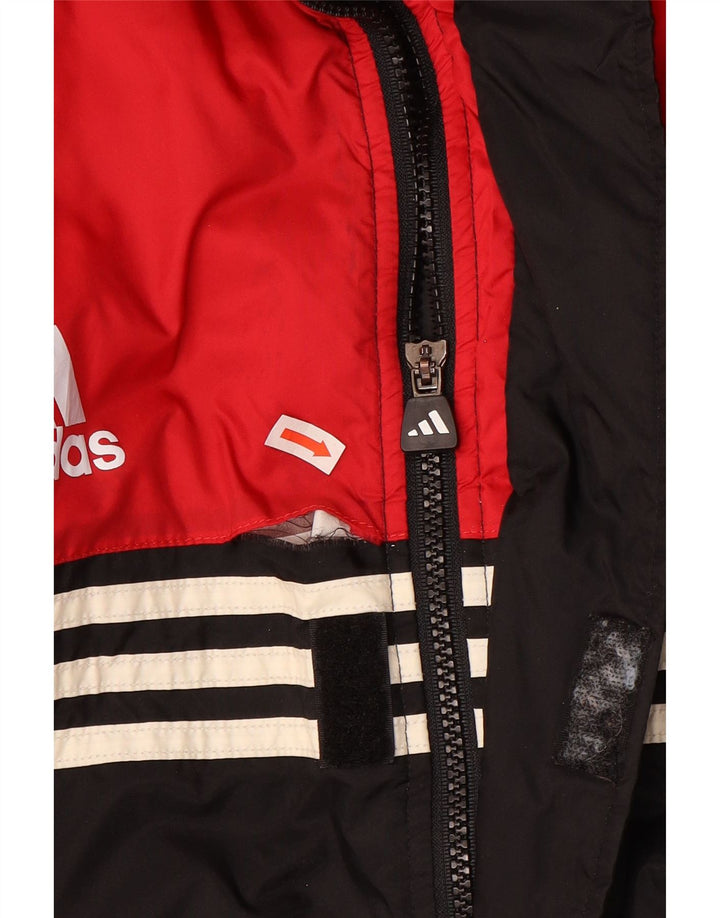 ADIDAS Manteau rembourré coupe ample pour homme UK 40/42 Noir moyen Colourblock