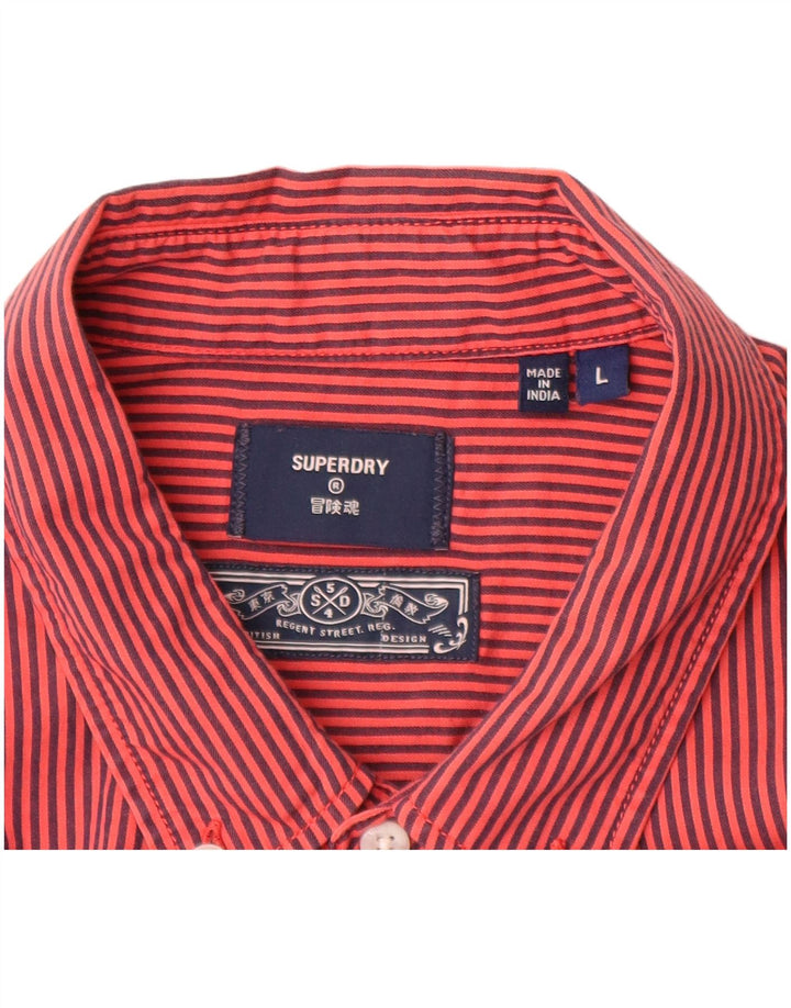 SUPERDRY Chemise Homme Grandes Rayures Rouges