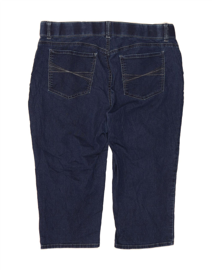 LEE Womens Raiders Mid Rise Capri Jeans W38 L19 Navy Blue Vintage Lee and Second-Hand Lee from Messina Hembry 