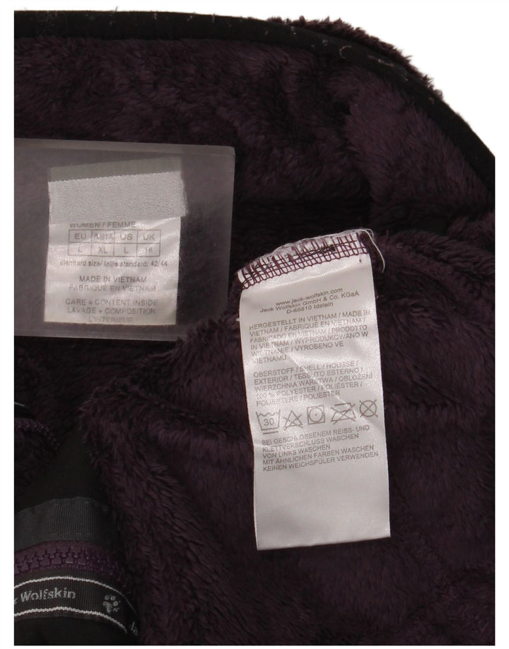 Jack Wolfskin Veste polaire femme UK 16 Large Violet Polyester