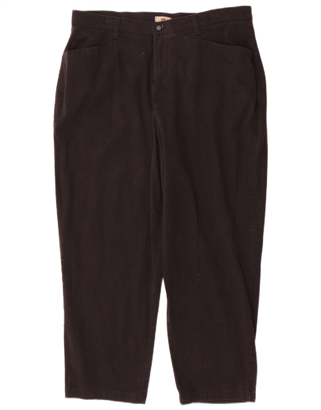 Lee Pantalon court décontracté pour femme US 18 2XL W38 L28 Coton noir