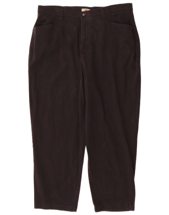 Lee Pantalon court décontracté pour femme US 18 2XL W38 L28 Coton noir