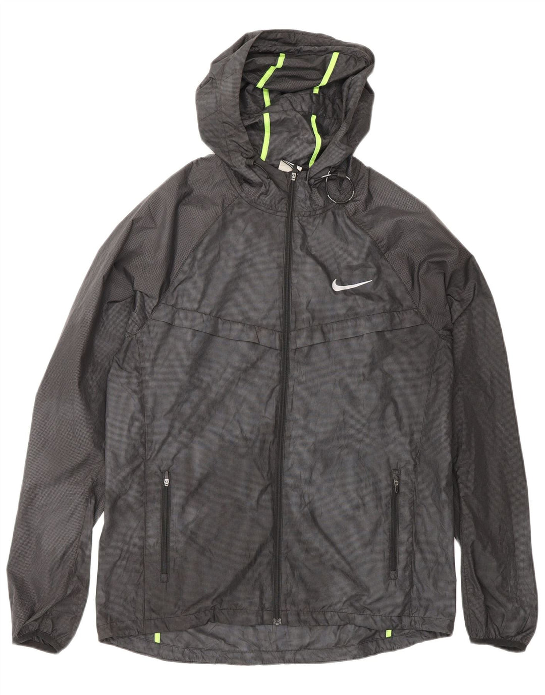 NIKE Veste de pluie à capuche pour homme UK 38 Gris moyen Polyester