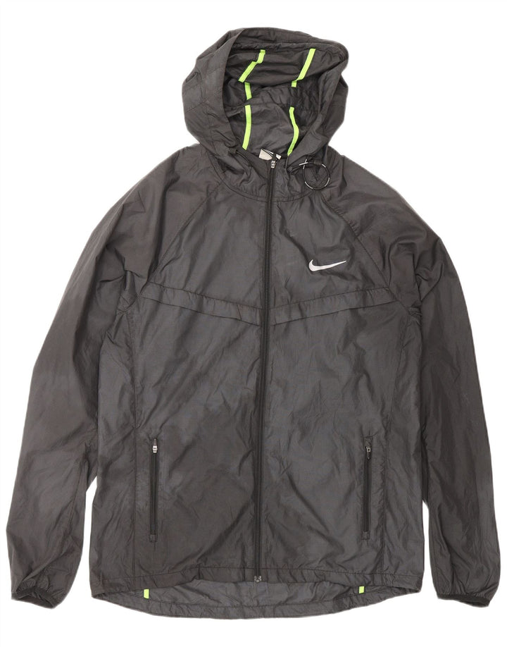 NIKE Veste de pluie à capuche pour homme UK 38 Gris moyen Polyester