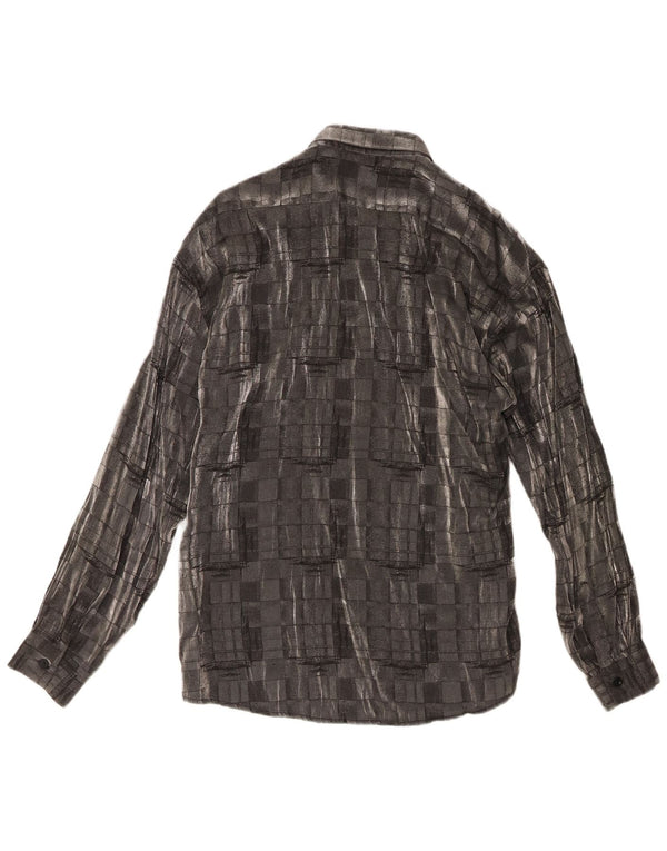 Tipo' S Chemise Homme Large Gris Géométrique Viscose
