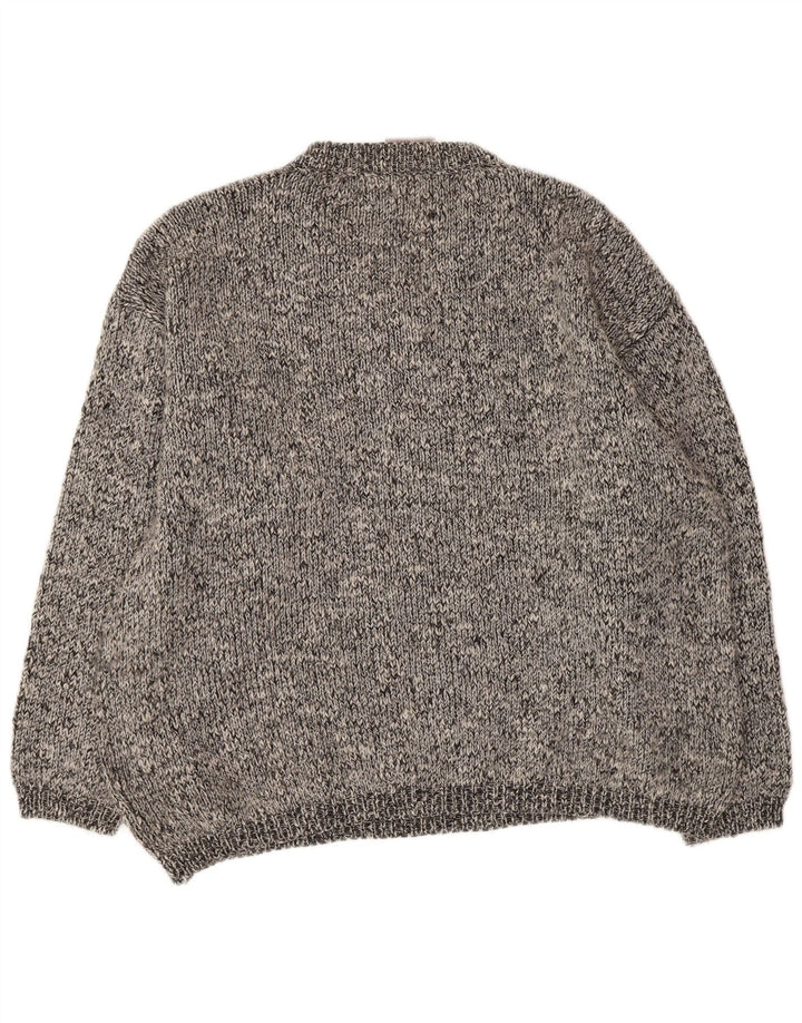 Consenso Pull Col V Homme XL Laine Mouchetée Gris