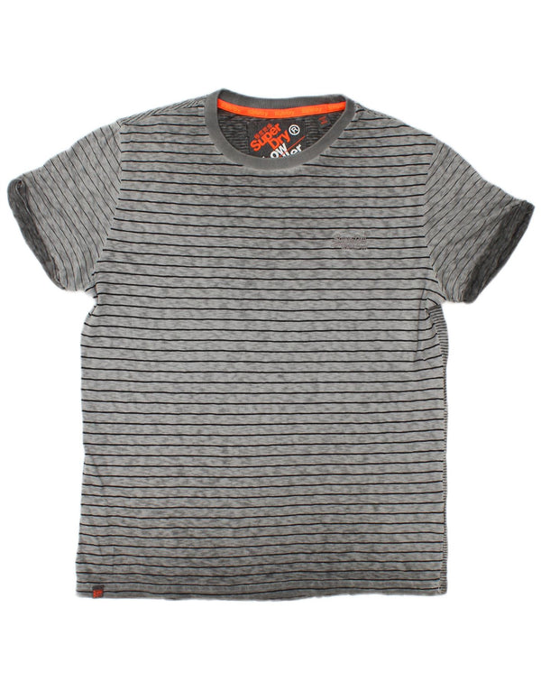 Superdry T-Shirt Homme Gris Large Rayé