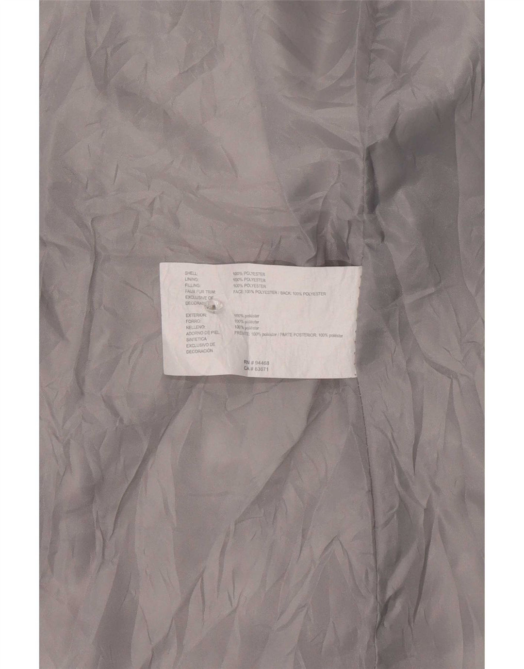 Nautica Veste matelassée à capuche pour femme UK 6 XS Gris Polyester