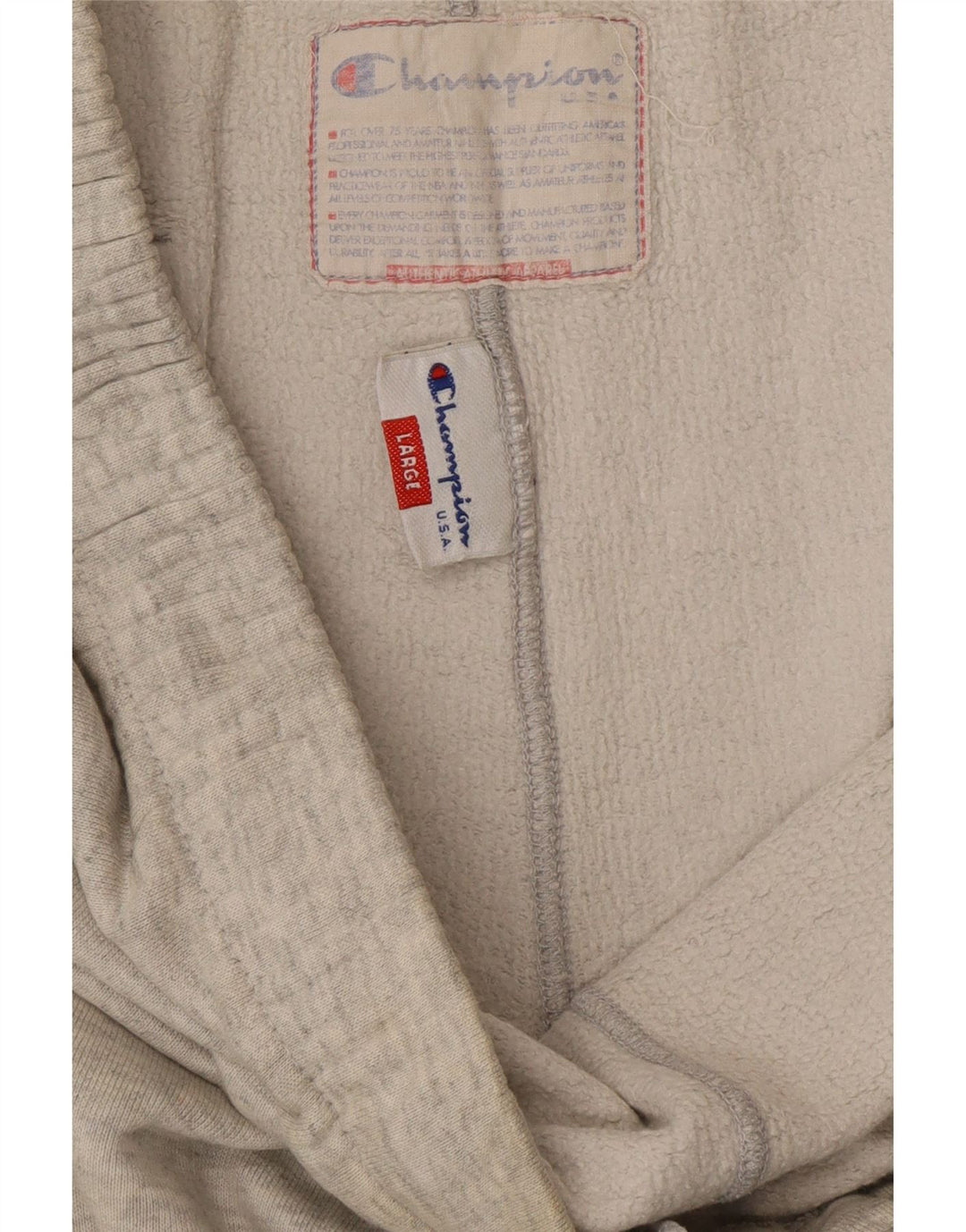 CHAMPION Pantalon de Survêtement Homme Large Gris Coton