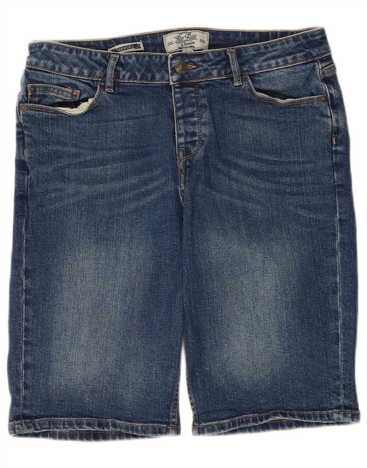 Fat Face Bermuda en jean pour femme UK 12 Medium W30 Bleu Coton