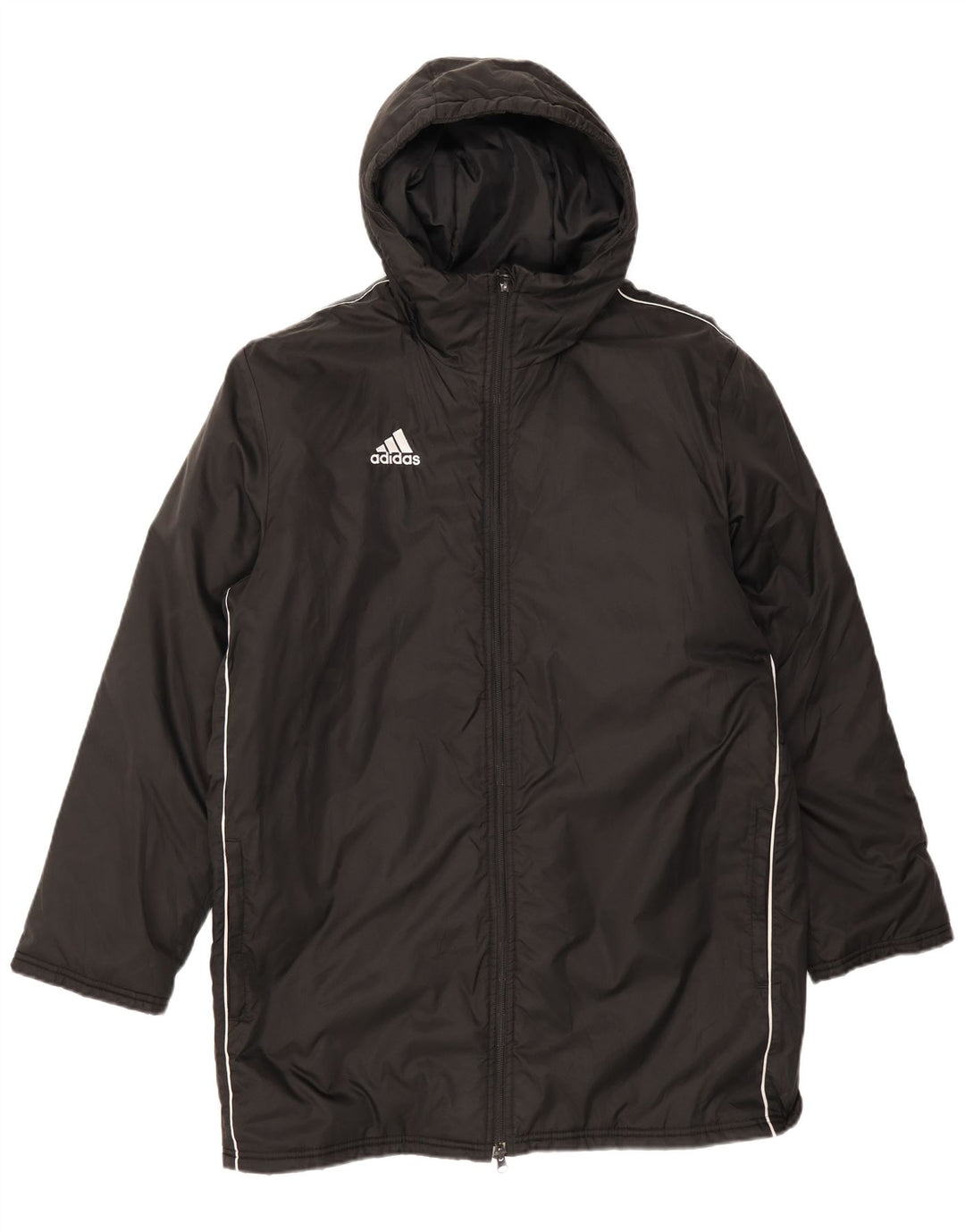 Adidas Manteau rembourré à capuche pour homme UK 38 Medium Noir Nylon